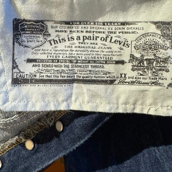 Vintage Levi’s Jeans Men’s straight 36 x32 Blue 501 Button Fly Denim Western Y2K - Picture 4 of 12